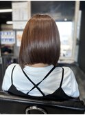 40代、うる艶ミニボブヘア