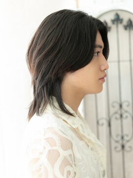 メンズヘア ビーセカンド 草加店(MENS HAIR B-2) センターパート束感ダークアッシュ決まるメンズカットF草加