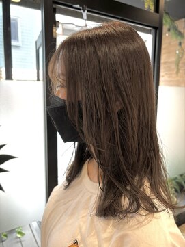 リノナ(Linona) ☆小顔効果カット インナーカラー グレーベージュ 髪質改善 韓国