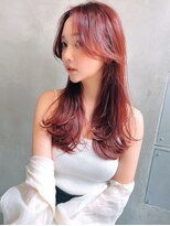 エース (ACE) 【ACE横浜】顔周りレイヤー×ワインレッド