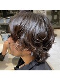波打ちパーマ 波巻きツイストスパイラル ミディアムゆるめパーマ