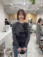 ブラウン(BROUN) 時短で仕上がる顔まわりレイヤーボブスタイル