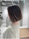 天神大名ミディアムボブショートボブショートバレイヤージュ