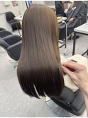 韓国 くびれロング レイヤー ワンホンヘア 小顔前髪