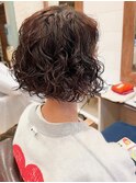 原宿ボブパーマスパイラルパーマニュアンスパーマ大人ボブ黒髪