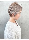 【ショートボブ×ハイトーン】透明感抜群ヘア