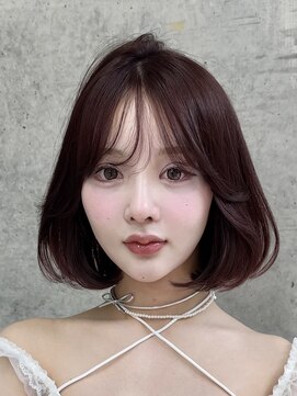 ロンドブルーム 天神大名店(Lond Bloom) ミディアムヘア韓国ボブタッセルボブレイヤーボブデザインカラー