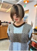 【ボブ×デザインカラー】#ダブルカラー#ブリーチ
