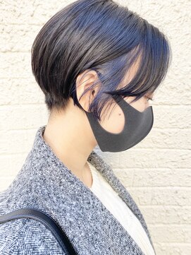 モリオ フロム ロンドン 成増店 【morio成増/玉井】ハンサムショート　イヤリングカラー　ブルー