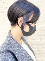 モリオ フロム ロンドン 成増店 【morio成増/玉井】ハンサムショート イヤリングカラー ブルー