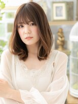 カバーヘア ブリス 大宮西口(COVER HAIR bliss)&nbsp;アッシュベージュ/透明感カラー/艶髪/重めミディアム/20代30代g