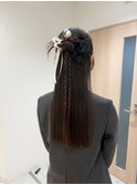 ブリーチなしカラー/ヘアアレンジ/ヘアセット/福岡/10代20代30代
