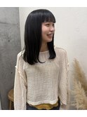 ワイドバングヘア