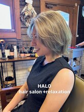ハロ(HALO)&nbsp;エッジを効かせたハイトーンレイヤーボブ