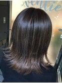 ハイライトグラデーションボブ