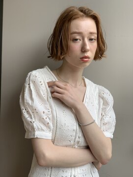 ブラウヘアアンドケア(care) 切りっぱなしボブ&イルミナベージュ
