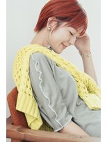 プランツ ヘアサロン(Plants HAIR SALON by GEORGE)&nbsp;ベビーバング風のナチュラルバング　テラコッタオレンジ