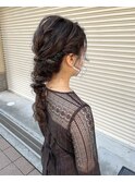 編みおろしヘアアレンジ