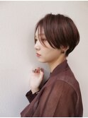 ショートカット丸みショート耳掛けハンサムショート10代20代30代