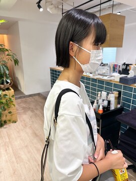 オーシャン(Ocean) ［Ocean Hair&Life 水田］ぱっつん前髪×切りっぱなしボブ