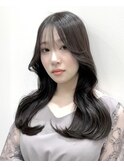 【王道モテヘア】透明感◎ダークグレージュ＆韓国レイヤーロング