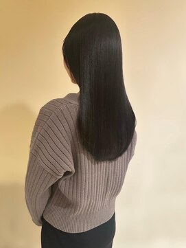 トップヘアー アヴェニュー 刈谷(TOPHAIR Avenue) ツヤツヤ重めロングスタイル/アッシュブラック/ヘルシースタイル