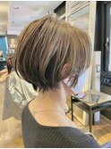 ハイトーンが可愛い丸みマッシュショート★