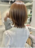 レイヤーカット レイヤーボブ くびれヘア ちょっとウルフヘアー