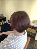 白髪ぼかしハイライト/ピンクカラー