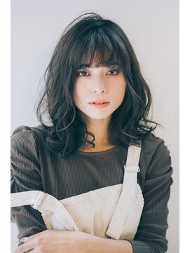 クロワ(croix) 【croix】 Aラインウェーブ×ココアブラウン/フレンチガーリー