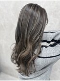 コントラスト極ハイライト☆グレーベージュ☆20代30代40代