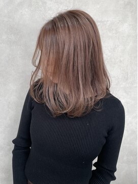 ルノン(LUNON) ホワイトグレージュミニウルフチェリーブラウンデジタルパーマ