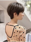 北野　ハイライトカラー　くびれヘア　マニッシュショート