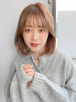 アグノス 青山(Agnos)&nbsp;ココアベージュ グラゲヘアー くびれ 小顔 オリーブグレー