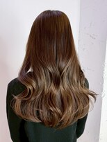 シオン(shion)&nbsp;ロング顔周りレイヤー韓国ヘアココアベージュ_ba570982