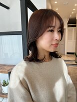 ヴィアンカ 倉敷中央通り店(Vianca)&nbsp;ミディアム×ベージュ×前髪