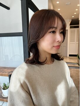 ヴィアンカ 倉敷中央通り店(Vianca) ミディアム×ベージュ×前髪