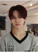 シースルーセンターパート　ラウンドマッシュ