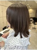 ゆるふわくびれレイヤーボブ赤みなしアッシュベージュ鶴見