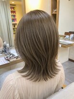ヘアリゾート粋 ウナム 新宿東口店(enam)&nbsp;ブリーチなし透明感カラー/ミントベージュ/透明感/レイヤー