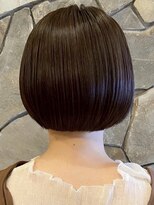 トップヘアスパアンドリゾート 鳴海(TOP HAIR spa&resort)&nbsp;名古屋大人ショートボブくびれチョコブラウン顔周りレイヤー30代
