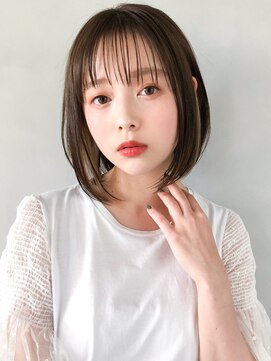 キリ 表参道(kyli) 大人かわいいストレートボブ♪イヤリングカラー黒髪※時田