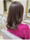 ガレリア エレガンテ可児店 大人可愛いピンクブラウンセミロング