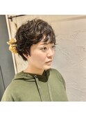 マニッシュかわいいパーマショート