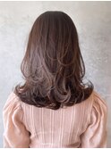 ワンカールレイヤーミディ_チェリーブラウンフェミニン_ba384042