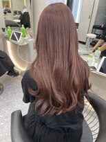 ロンド マーレ 天神大名店(Lond mare) ピンクブラウン/暖色カラー/カシスピンク/韓国ヘア/顔周りカット