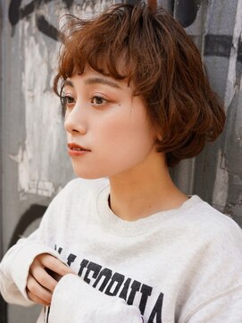 ブゾン(buZon) 【buZon ブゾン】マッシュボブふんわりカールチョコレートカラー