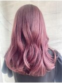 ピンク/ミルクティー/ダブルカラー/インナーカラー/ケアブリーチ