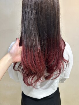 アズール 草加(azule) グラデーションカラー レッド