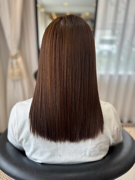 リリー(Rilie) ブリーチなしダブルカラー透明感ダークブラウン/ストレート